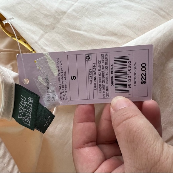 NWT- Wild Fable Light Pink Long Sleeve Top Size Small - Picture 7 of 8